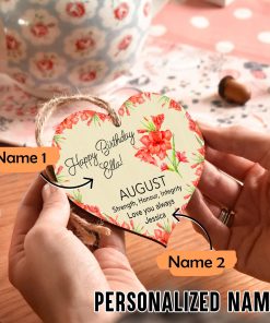 Customized August Girl Birthday Gift Ornament UKKH250608