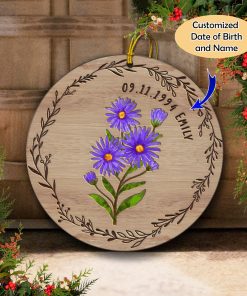 Customized Date of Birth and Name Birthday Gift Ornament UKHM280609