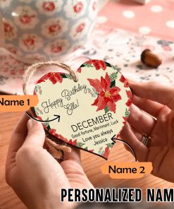 Customized December Girl Birthday Gift Ornament UKKH250612