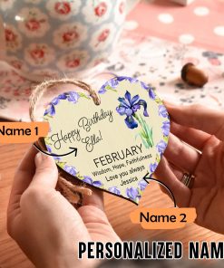 Customized February Girl Birthday Gift Ornament UKKH250602