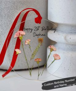 Personalised January Birthday Gift Customized Birth Flower Gift Ornament QFDT280601
