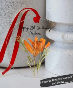 Personalised May Birthday Gift Customized Birth Flower Gift Ornament QFDT280605