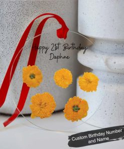 Personalised October Birthday Gift Customized Birth Flower Gift Ornament QFDT280610