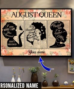 Personalized Name August Queen Canvas QFMM280308