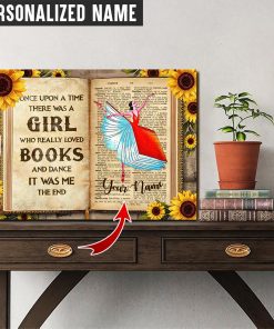 Personalized Name Books And Ballet Canvas HXDT210305