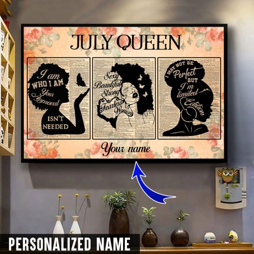 Personalized Name July Queen Canvas QFMM280307