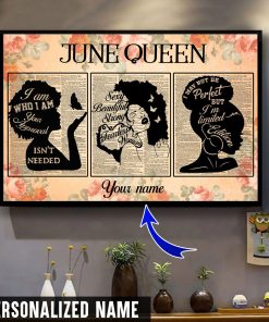 Personalized Name June Queen Canvas QFMM280306