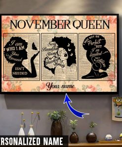 Personalized Name November Queen Canvas QFMM280311