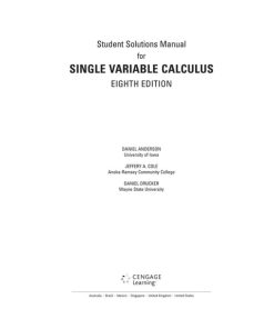 Student Solutions Manual, Chapters 1-11 for Stewart’s Single Variable Calculus 8th Edition – PDF ebook