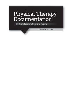 Physical Therapy Documentation, From Examination to Outcome 3rd Edition – PDF ebook